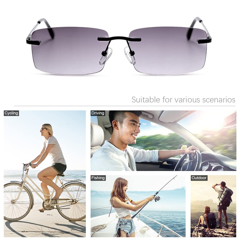 PEEPAI Full Lens Reading Glasses Spring Hinge Anti Blue Light