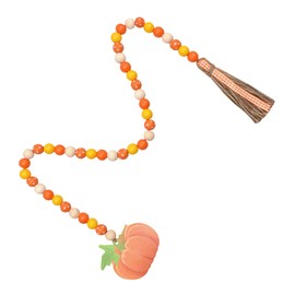 Operitacx Thanksgiving-holzperlenkette Glocke Ornamente Banner-flaggen Thanksgiving-dekorationsparty Dekorationen Wagen Tag Halter Neon Quaste Stand Wimpel Ammer Tabletts Lametta Hanfseil