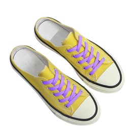 Sechunk Flat Shoelace set of 2 pairs 29 colors 12 lengths Shoe Lace For Sneakers(Light Purple)