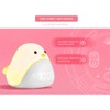 Cartoon Cute Bird Night Light Alarm Clock Silicone Touch USB