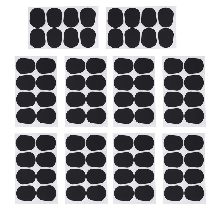 80Pcs Sax Mouthpiece Pad Silicone Black Cushion Patches Wind Instrument