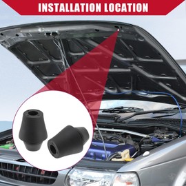 Hihaha Bonnet Stopper Shock Absorber Bushing for Infiniti Compatible with Nissan / 10 Pack Black No.6582950A00
