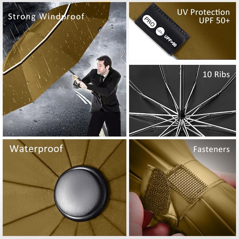 BAODINI Inverted Extra Large Compact Umbrella Golf Size 54 inch