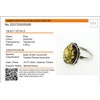 Sterling Silver and Baltic Green Oval Amber Ring Size: 6