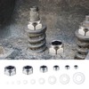 Pack of 980 Locking Nuts with Flat Washers Assortment, Screw