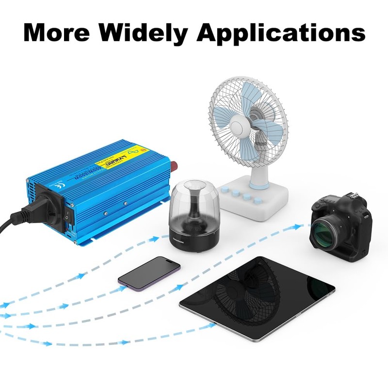 LVYUAN 400W/800W Pure Sine Wave Inverter DC 12V to 230V