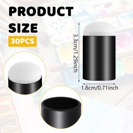 30Pcs Face Painting Sponges, Paint Sponges, Finger Sponge Daubers, Finger Sponges Chalk Stamping Tool, Sponges for Painting, Multifunctional Painting Finger Sponges for Painting Art Ink Crafts Chalk
