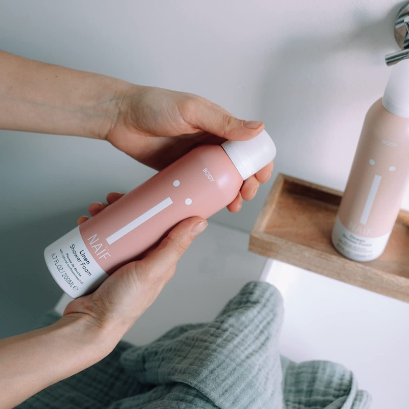 Naif Pflegender Linen Duschschaum - 200ml - für den Körper
