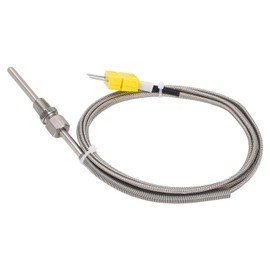 K Type Connector Thermocouple Temperature Sensor, 1/8 NPT 80mm Meter Temperature Sensor Probe ‑100 to 1250 ℃ Measure Range