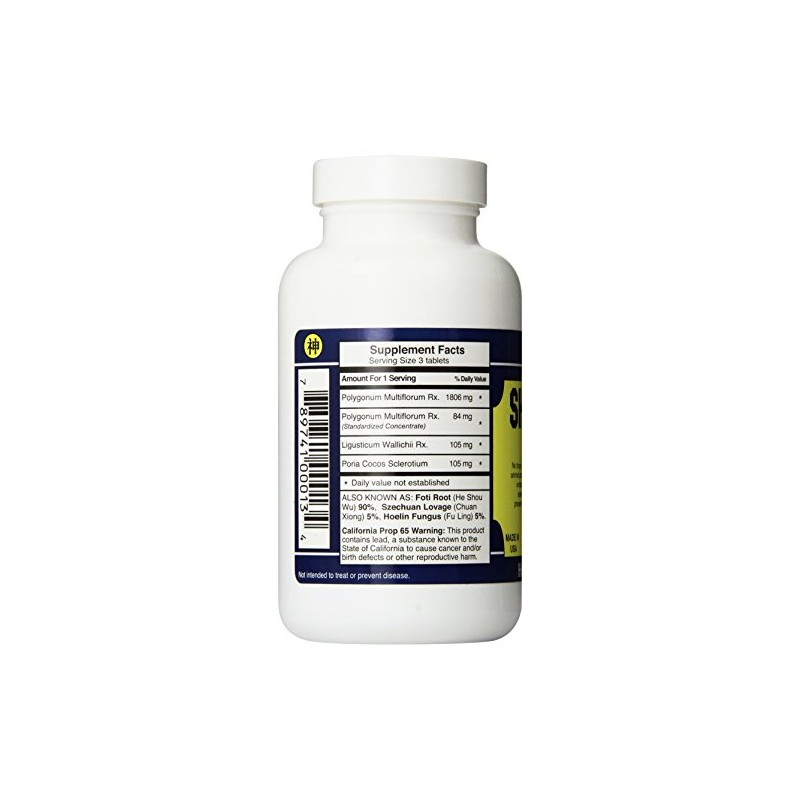 Dr. Shen's Shou Wu Pill (200 Tablets - one Month