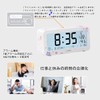 Deli Alarm Clock, Radio Clock, Cherry Blossom Pattern, Large Letters,