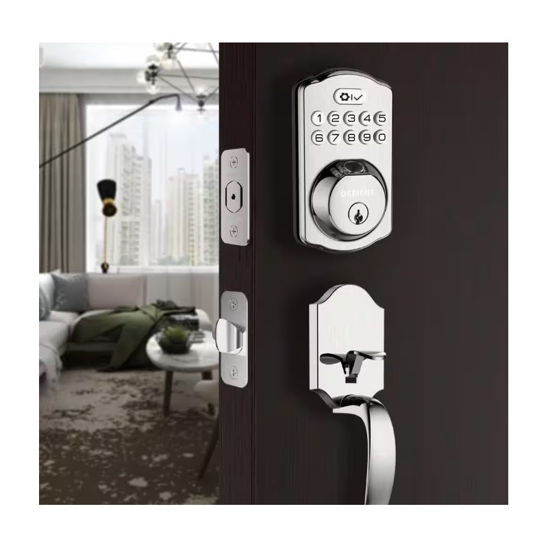 Defiant Electronic Fingerprint Deadbolt Door Lock BackLit Keypad - SATIN