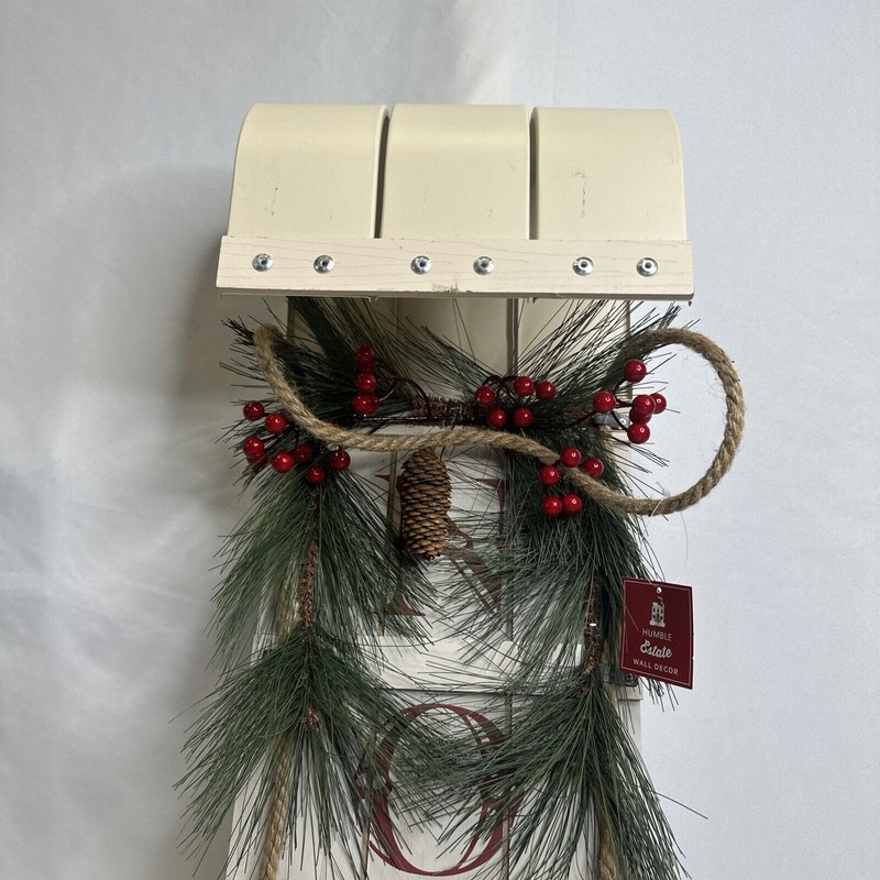 Sold By Kohl’s Christmas Sled Toboggan Noel Decor LARGE Pine