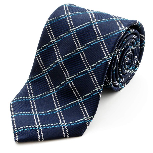 MICHIKO LONDON Brand Necktie 100% Silk Thick Stripe -