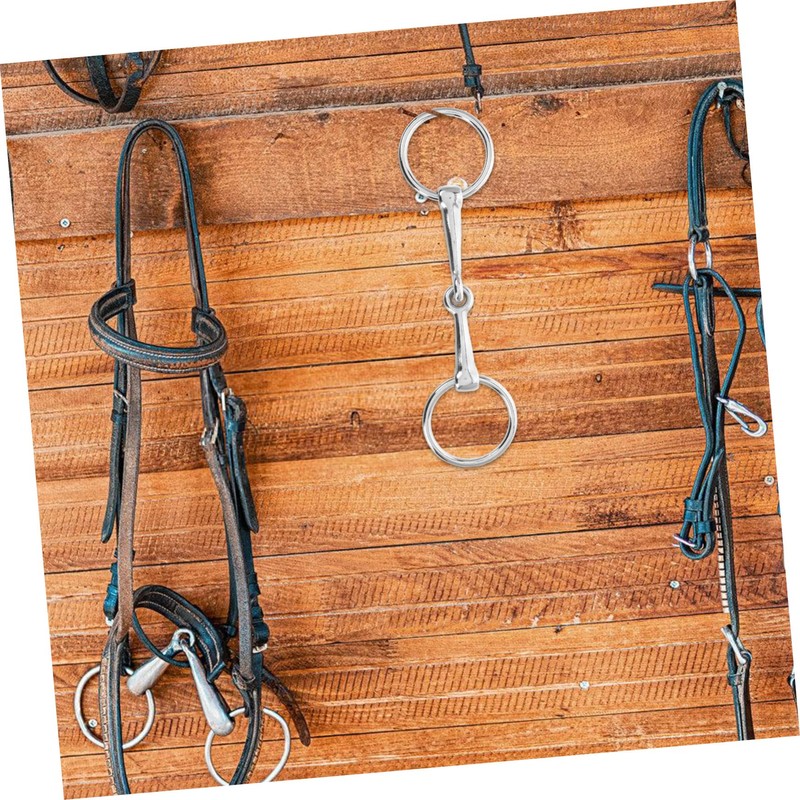 WHAMVOX Durable Stainless Steel Horse Bit Complete Tie Ring Eye