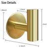 Biomoty Brushed Gold Adhesive Wall Hooks 2 Packs, Heavy Duty