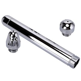 Aluminium Shower Set Shower Wash System with 3 Heads for Cleansing Colonic Douche System (Silver)