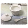 Chic Antique Sugar Pot Provence Sugar Bowl with Spoon White
