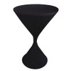 JISEN Cocktail Spandex Fitted Stretchable Elastic Tablecloth 28x43 Inch Black