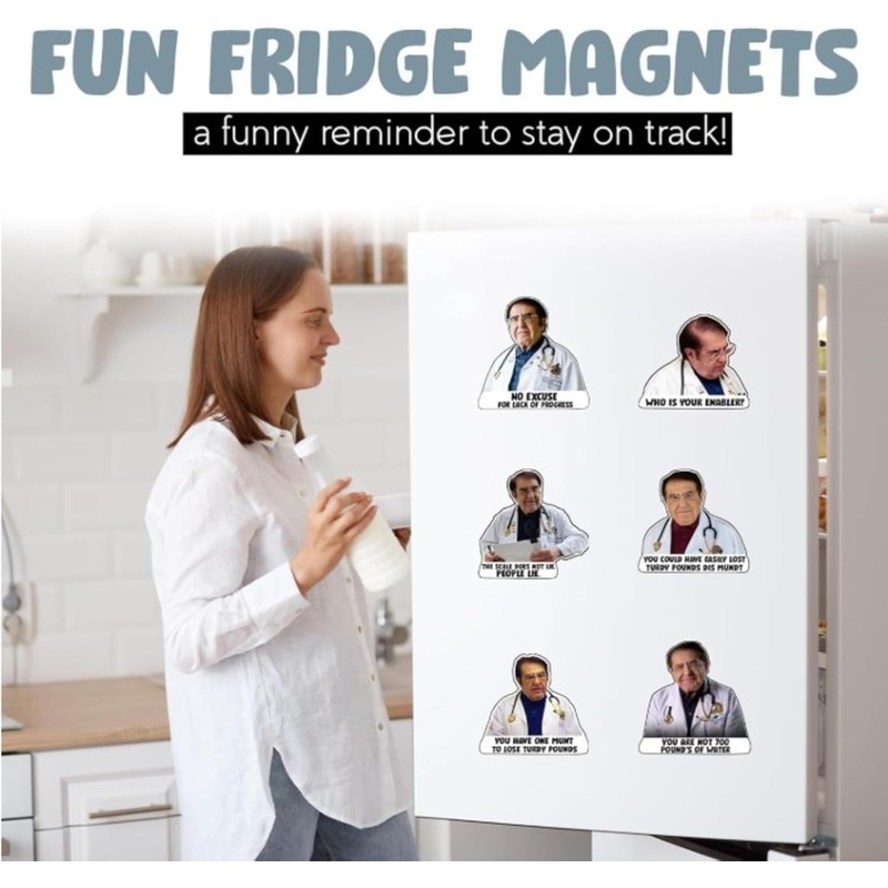 Pack of 12 Dr Now Magnets Fridge Magnet, Strong Magnets,