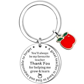 AMZQ Teacher Keyring Teacher Gifts Teacher Appreciation Thank You Gift Teacher Keepsake Retirement Gift End of Year Preaent