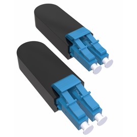 VANDESAIL 2 Pack Single Mode LC/UPC Fiber Optic Loopback Tester - Standard Duplex LC Connector Test Plug,OS2 9/125 Duplex LC Fiber Optic Tester for Testing Applications
