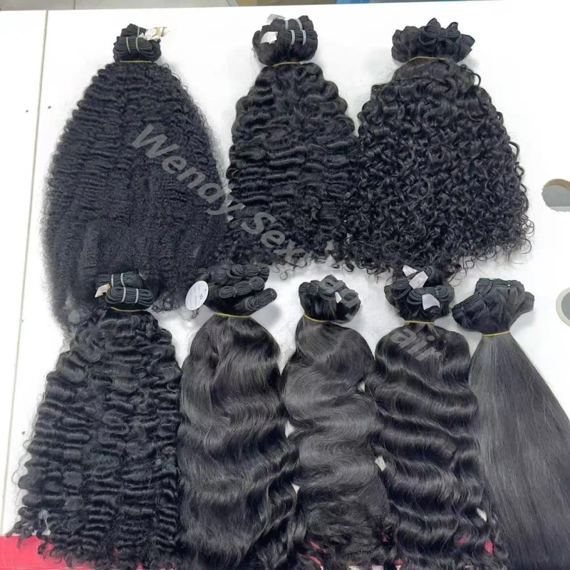Raw Vietnamese Burmese Curly Hair Unprocessed Natural Straight Wavy Hair