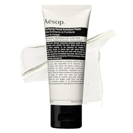 Aesop Purifying Facial Exfoliating Paste |Refresh Cleansing Soft Skin Fine Quartz Rosemary Leaf Cream-Based Cleanser Fortified with Lactic Acid 2.6 oz 75mL / 이솝 퓨리파이징 페이셜 각질 제거 페이스트 | 리프레시 클렌징 부드러운 피부 파인 쿼츠 로즈마리 리프 젖산으로 강화된 크림 기반 클렌저 2.6온스  75mL