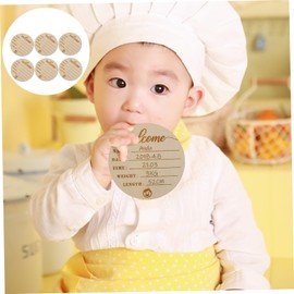 Totority 3sets Wooden Baby Milestone Cards Boys Newborn Set of Infant Name Signs Dots Monthly Milestone Signs 6pcs*3