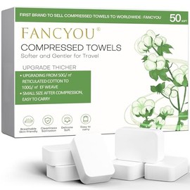 Toallas Comprimidas Grandes - Mini Quitar Maquillaje Toallitas Facial Desechables - Paños Biodegradables Desmaquillantes Cara Kit Viaje para Travel Es