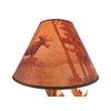North American Bull Moose Table Lamp w/Shade