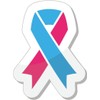 Pink and Blue Ribbon Pregnancy and Infant Loss Awareness Sticker Decal Design 4'' X 5''