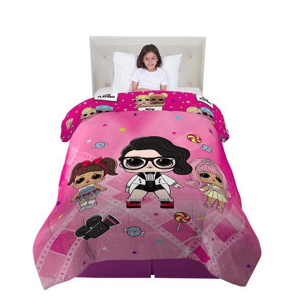 Franco Kids Bedding Super Soft Microfiber Reversible Comforter, Twin/Full, LOL Surprise