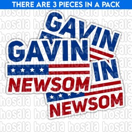 HOSALA Gavin Newsom Sticker Pack Gavin Newsom Decal Canada Politics Political Sticker Canadian Gift Canada Flag Decoration Laptop Tablet Helmet Vehicles