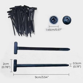 20PCS Nylon Universal Cable Tie Buckle, 2025 Upgrade Multipurpose Plastic Cable Ties Tool,Heavy Duty Self-Locking Nylon Zip Ties Holder, New Multifunctional Cable Tie Buckle for Car Daily Repair