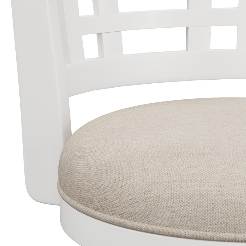 Hillsdale Fairfox 24.5" Wood Swivel Counter Height Stool, White