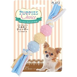 Puppy's Choice Dog Toy Milky Teaser Triple Ball Blue