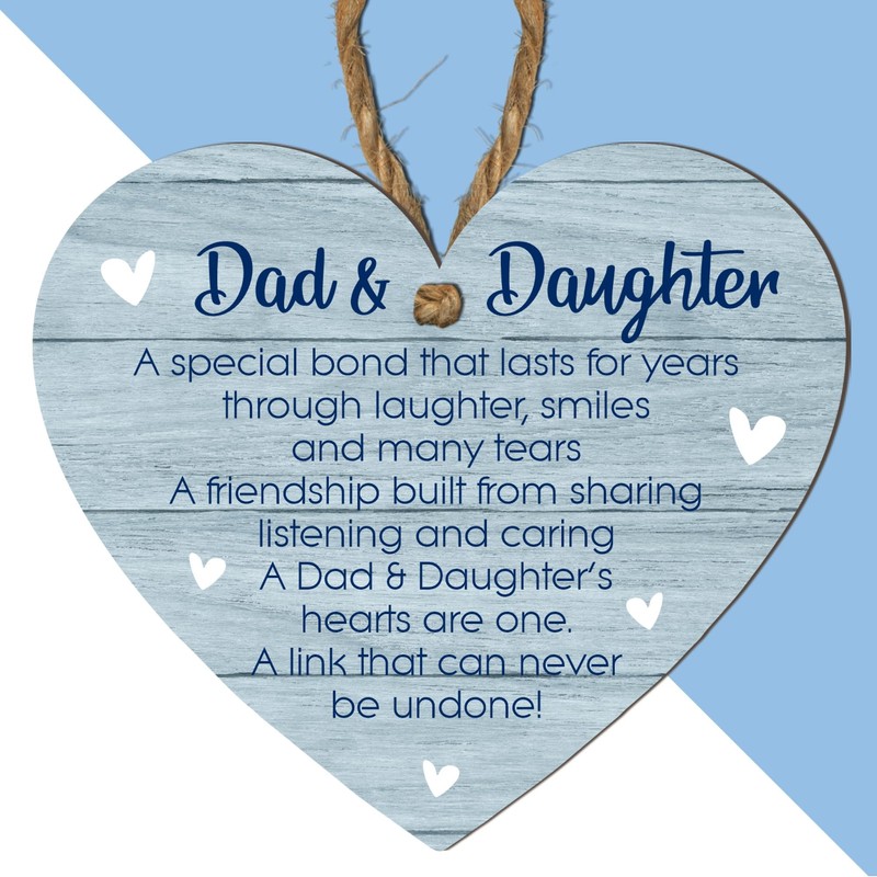 Laser Cut Father's Day Heart Plaque - Celebrate Dad &