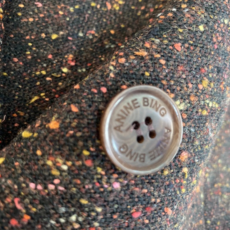 Anine Bing features double breasted closure with a cropped, boxy