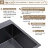 SHACO 15x20 Inch Black Drop In Bar Sink, 15 Inch