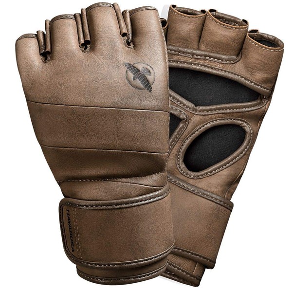 Hayabusa T3 LX Leather 4oz MMA Fight Gloves for Men & Women - Brown, Large