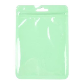 LiQunSweet 100 pcs 10x7.5 cm Macaron Green Plastic Zip Lock Bags Mini Packaging Resealable Foil Pouch for Small Business Travel Supplies Jewelry Storage