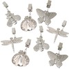 ToCi 8 x Tablecloth Weights, Tablecloth Pompoms, Silver, 6.5 x