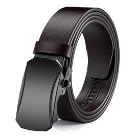 Meyiert Belts for Men - Mens Belt Genuine Leather 1 3/8" for Men Dress Adjustable Ratchet Belt Fit Everywhere (Black, 28"-34" Waist Adjustable)