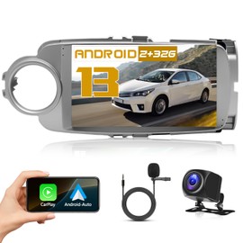Car Radio Stereo for 2012-2017 Yaris Update Radio Replacement 2+32G Android 13 Auto Car Play GPS Navigation with DSP in Dash Headunit Multimedia Player Car Audio