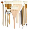 GACDR Pottery Brushes for Glazing,15 Pcs Ceramic Brushes Set with