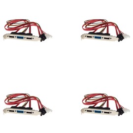4X PC DIY SATA to ESATA and 4Pin IDE Molex Power PCI Bracket Slot Cable Full-Height Profile for External Hard Drive
