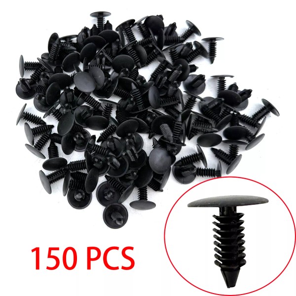 JMS-MOTORS 150pcs Bumper Fastener Clips Car Hole Plastic Rivets Retainer