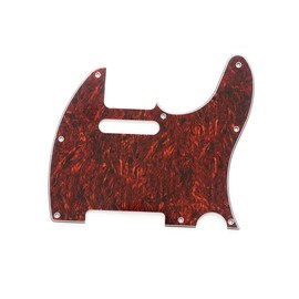 OLETONE Tele Style Scratch Plate Guitar Pickguard Single Coil Red 3 Ply 8 Holes