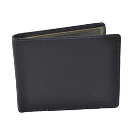 Sergio Tacchini, Men's Wallet Made of Genuine Leather, Durable, with Coin Pocket with Press Stud, Thin Card Slots, Multicoloured Interior, Dark Brown Removable Card Holder, Elegant